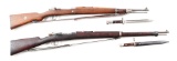 (C) Lot of 2 Chilean Military Mauser Rifles With Bayonets: Steyr 1912-61 .308 & DWM 1895.