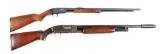 (C) Lot of 2: Winchester Model 12 Slide Action Shotgun & Model 61 Slide Action Rifle.