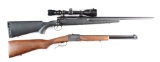 (M) Lot of 2: Savage Axis Model Rifle & Italian Chiappa Firearms Double Badger Break Action Single S