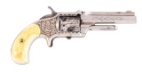 (A) Engraved & Nickel Plated Deringer Philidelphia Pocket Revolver.