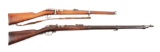 (A) Lot of 2: Antique German Model 1871 Bolt Action Carbine & Rifle.