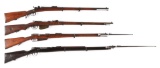 (A)Lot of 4: Wendl, 1888 Commision rifle. .1886 Straight pull, 1886 Kropatschek