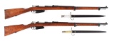 (A)Lot of 2:Lowe Manufactured  Argentino Model 1891 Bolt Action Rifles with bayonets.