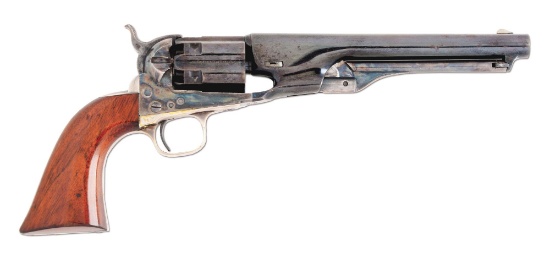 (A) Colt 1860 Fluted Army Percussion Revolver (1860).