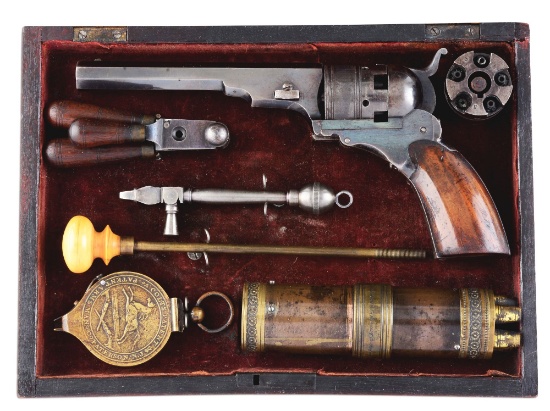 (A) Rare & Desirable No. 2 Belt Model Paterson Colt Cased in Original Very Fine Paterson Case.