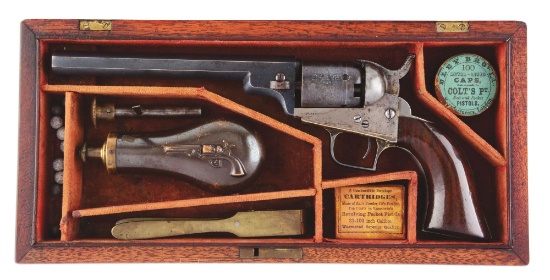 (A) Rare & Fine Cased 6" Colt Baby Dragoon Revolver.