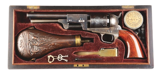 (A) Very Fine & Extremely Rare French Fitted Rosewood Cased Colt 3rd Model Dragoon (1851).