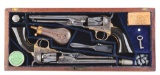 (A) Spectacular & Extremely Rare Factory Engraved Ebony Gripped Double Cased Pair of Colt Model 1862