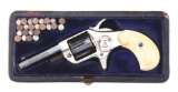 (A) Cased Blue & Nickel Ivory Gripped Colt New Line .22 Revolver (1877).
