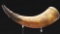 Engraved French And Indian War Map Powder Horn Of Fort Craven And Lake Ontario.