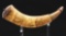 Engraved Powder Horn Of Abraham Forni, Dated 1768 And Attributed To The Pointed Tree Carver.