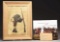 1883 Framed Trego Study Of Soldier Adjusting His Footwear. W/ Papers And Book.