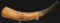 Jacob Gay Attributed Powder Horn Engraved With Animals And British Crest, Dated 1802.