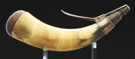 Silver Mounted Powder Horn Hallmarked "im".