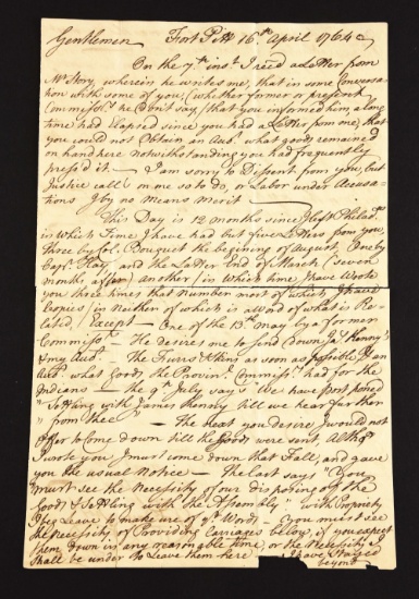 James Davenport, Agent For The Indian Commissioners , Reports From Fort Pitt, 1764