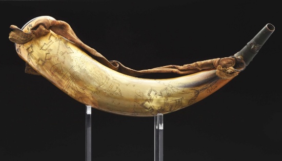 Ar Engraved 14th Regiment Fort Pitt, Fort Ligonier And Fort Beford Powder Horn Attributed To John Sm