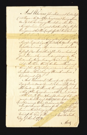 1769 Contract Renewal To Operate The Niagara Carrying Place For The Crown.