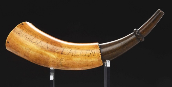Roxbury "liberty Or Death" Powder Horn Of Captain Daniel Allen.