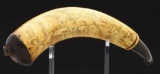Signed John Fox New York, New Jersey And Pennsylvania Map Powder Horn Of John Chambers, Dated 1764.