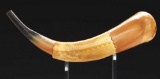 Unusual Paneled Powder Horn Of Robort Stevens, Tionderoga, 1759.