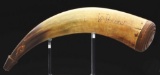 Powder Horn Of I.S. Provoost Engraved With Highlander And Attributed To The Master Carver.