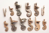Large Lot Of Scarce Flintlock Cocks, Springs, Screws, And Sling Swivels.