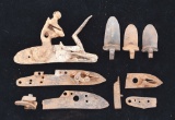 Lot Of Flintlock Plates, Frizzens, And Parts.