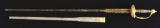 Gilt Brass Mounted Continental Small Sword & Scabbard.