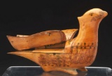 Carved And Engraved Wooden Puzzle Bird Storage Box.