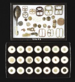 Large Lot Of Dug Buttons, Coins & Relics From Important 18th Century Forts & Sites.