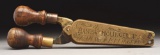 Brass Lancaster County, Pa Five-cavity Button Mold Of Hanes Molinger Dated 1755.