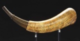 Powder Horn Of Christopher Flanders Made At Crown Point, Dated 1760.