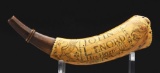 Diminutive Powder Horn Of John Lenord, Dated April 1777 And Attributed To Jacob Gay.