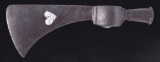 French And Indian War Period Tomahawk With Inscription And Silver Inlay.