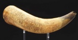 Large Engraved Powder Horn Attributed To Minuteman John Wright, Born In Concord In 1733 Powder Horn,