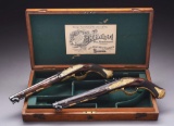 (a) Cased Pair Of Flintlock Pistols By Kuchenreuter Used By Gary Cooper In 