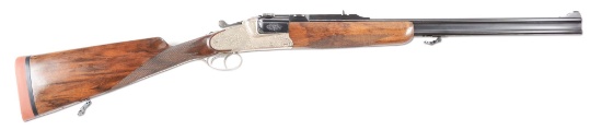 (M) Unusual Krieghoff Ulm Primus Sidelock Ejector Over Under Double Rifle Having Straight Stock with