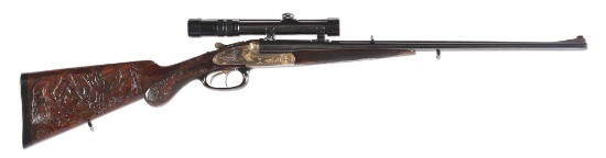 (C) Hermann Goering Associated Sidelock Ejector Rifle By Ludwig Schiwy of Berlin with Scope