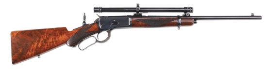 (M) RARE SPECIAL ORDER DELUXE WINCHESTER 1892 CARBINE WITH FACTORY MOUNTED B-4 WINCHESTER SCOPE AND