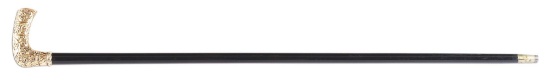 Important Presentation Gold Cane presented to Master Engraver Gustave Young