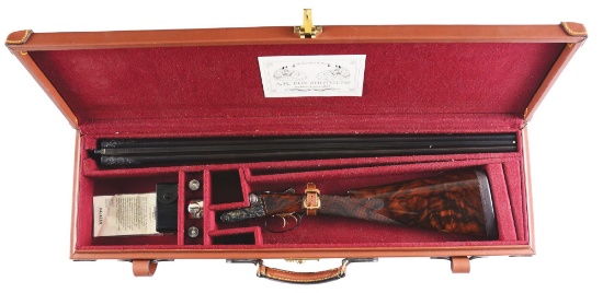 (M) Finely Crafted 20 Gauge A.H. Fox DE Shotgun by CSMC with Nicely Detailed Engraving By A. Tuscano