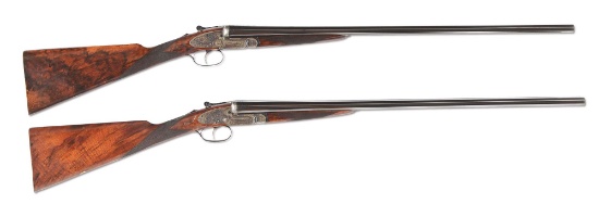 (C) Lovely Pair of 16 Gauge Churchill "Premiere" Long Barreled Easy Opening, Sidelock Ejector, Selec