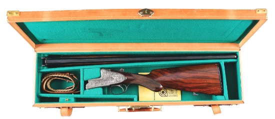 (M) Merkel Model 303EL Over-Under Sidelock Ejector Single Trigger Shotgun with Exceptional Relief Ca