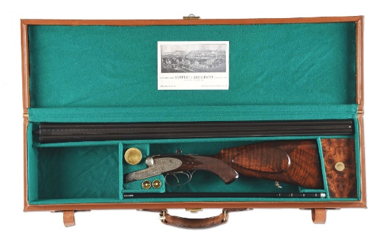 (C) Sempert & Krieghoff Monaco II 16 Gauge Sidelock Ejector Shotgun with Case