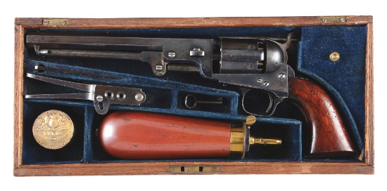 (A) Spectacular Cased London Colt Model 1851 Percussion Revolver (1855).