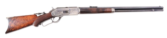 (A) Winchester 1876 Deluxe Lever Action Rifle (1883).