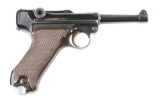 (C)  Krieghoff Military Commercial Luger Semi Automatic Pistol.