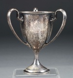 Fantastic Sterling Silver shooting trophy won by Arthur W. Dubray 
