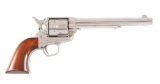 (A) Outstanding Factory Nickel Colt Single Action Army Revolver (1881).