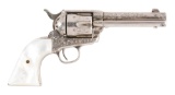 (A) New York Engraved & Silver Plated Colt Single Action Army Revolver (1884).